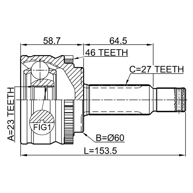 ШРУС наружный FEBEST 2210-CD20A46 preview 2