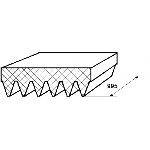 Ремень поликлиновой 6 клинов preview 2