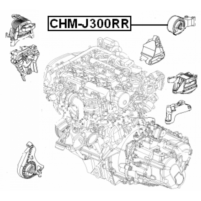 Опора двигателя FEBEST CHM-J300RR preview 2