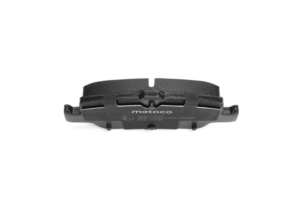 Колодки тормозные задние дисковые к-кт metaco 3010-034 preview 5