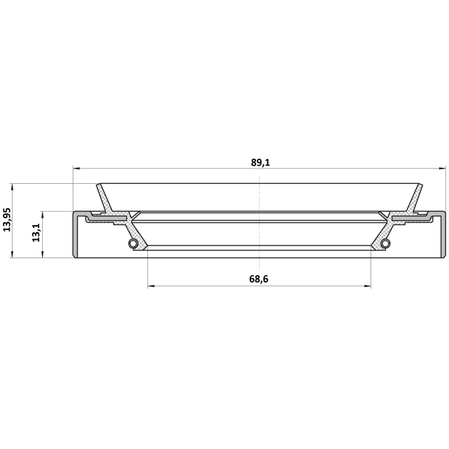 САЛЬНИК СТУПИЧНЫЙ ПЕРЕДНИЙ 68.8X89.1X13.1X13.95, шт preview 2