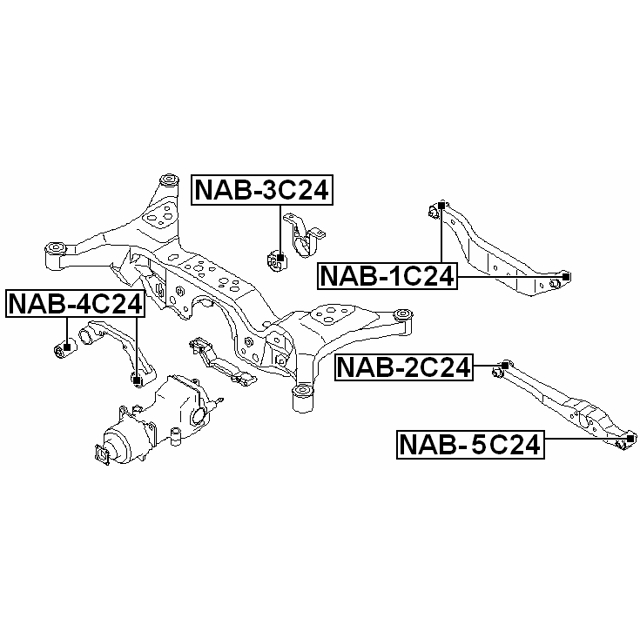 Сайлентблок FEBEST NAB-5C24 preview 2