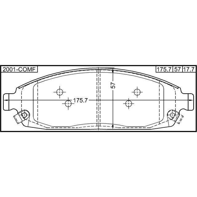 Колодки тормозные передние к-кт FEBEST 2001-COMF preview 2 Колодки тормозные передние к-кт FEBEST 2001-COMF preview 2