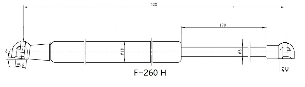 Упор газовый (амортизатор) для а/м Toyota Land Cruiser Prado (09-) (капота) (GS 1908) preview 3