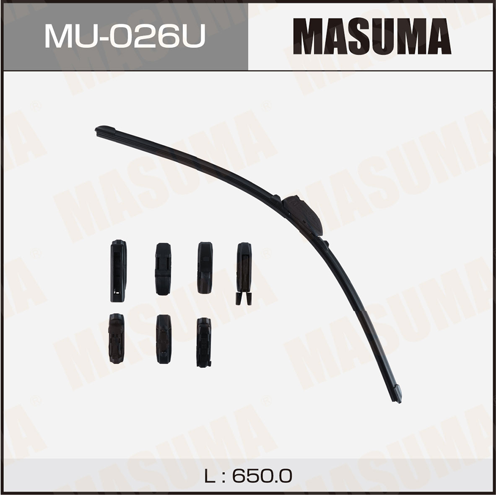Щетка стеклоочистителя 650 мм бескаркасная 1 шт MASUMA Nano Graphite MU-026U preview 1 Щетка стеклоочистителя 650 мм бескаркасная 1 шт MASUMA Nano Graphite MU-026U preview 1