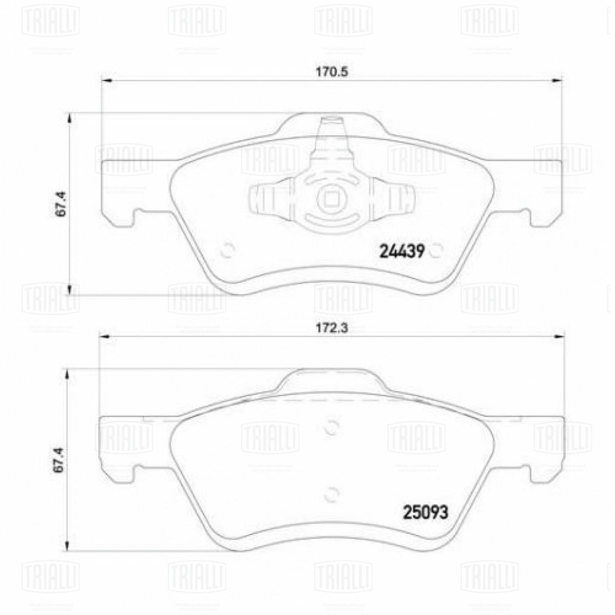 Колодки тормозные передние к-кт TRIALLI PF 4266 preview 2