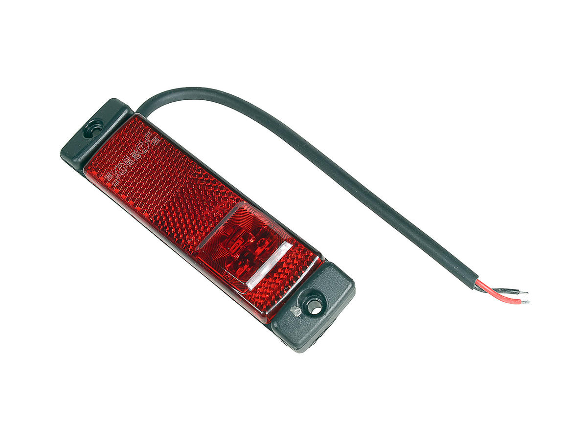 87-33544-SX_фонарь габаритный !красный прямоугольный LED, 24V, 130x32 без кронштейна Universal preview 2