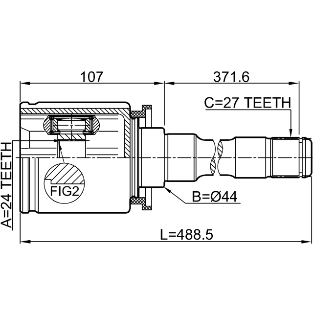 ШРУС внутренний FEBEST 1911-E83RH preview 2
