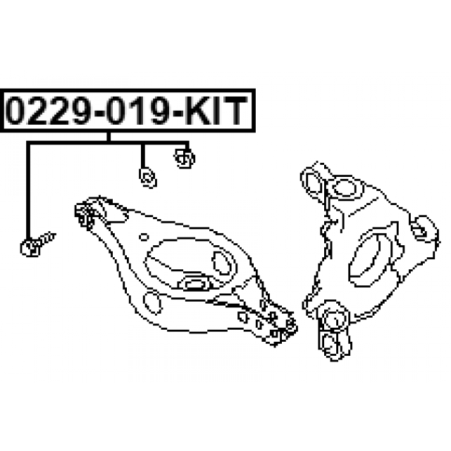 Болт с эксцентриком ремкомплект INFINITI FX45/35 S50 2002.11-2008.03 FEBEST 0229-019-KIT preview 2