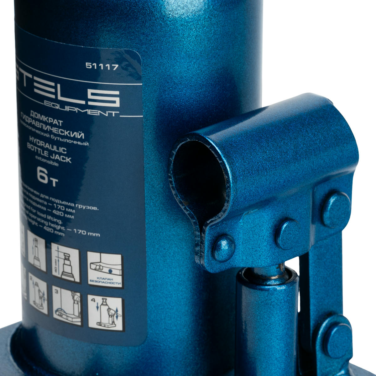 Домкрат бутылочный 6т гидравлический телескопический 170-420мм STELS preview 7
