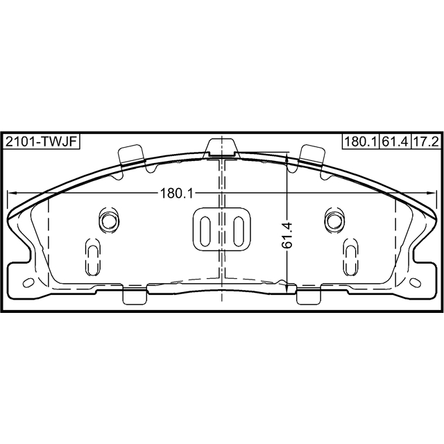 Колодки тормозные передние к-кт FEBEST 2101-TWJF preview 2