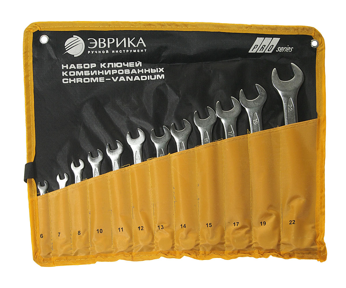 Набор ключей комбинированных 12пр планшет PRO ЭВРИКА preview 1
