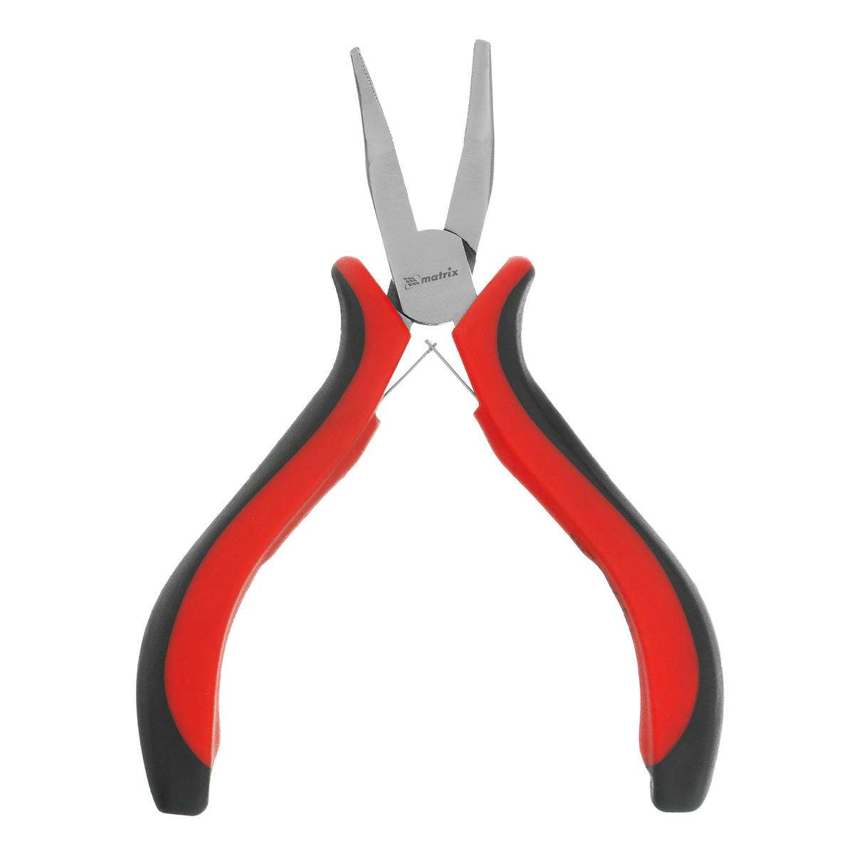 Длинногубцы Mini, 130 мм, никелированные, изогнутые, авторазжим, двухкомпонентные рукоятки MATRIX 17812 preview 5