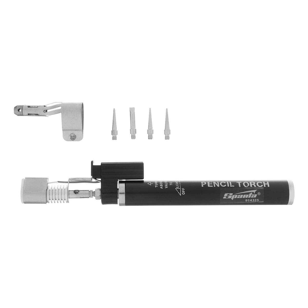Горелка газовая "Карандаш" c пьезоподжигом + 4 насадки SPARTA preview 1