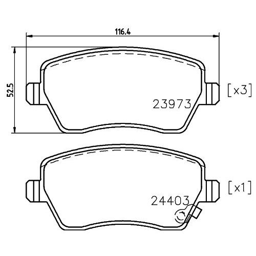 Колодки тормозные передние к-кт TRIALLI PF 4387 preview 3