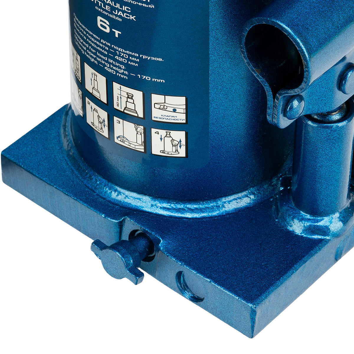Домкрат бутылочный 6т гидравлический телескопический 170-420мм STELS preview 8