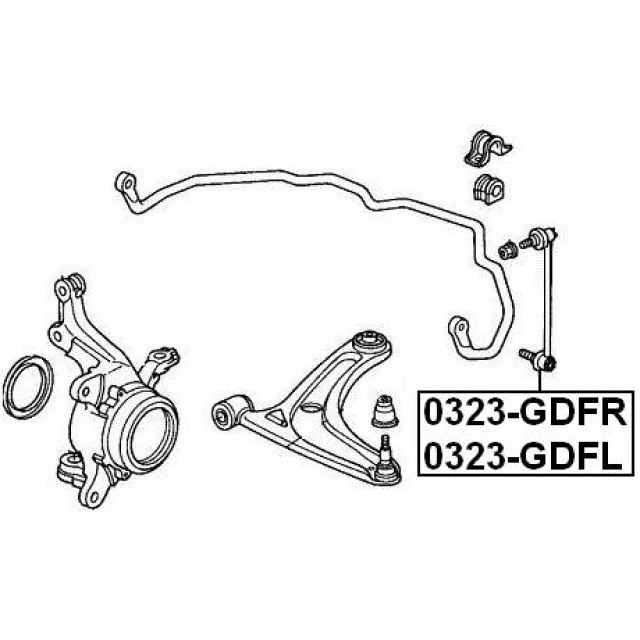 0323GDFL_тяга стабилизатора переднего левая! Honda Jazz 04> preview 2