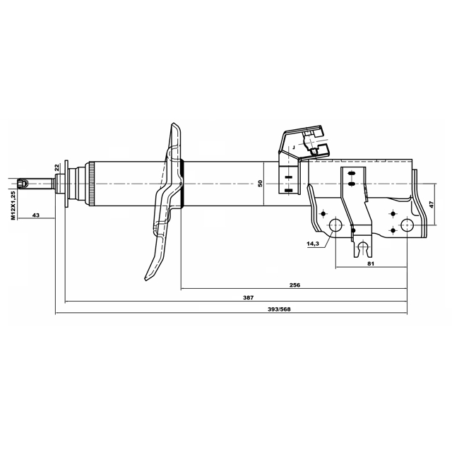 Амортизатор передний FEBEST 02660800FL preview 2