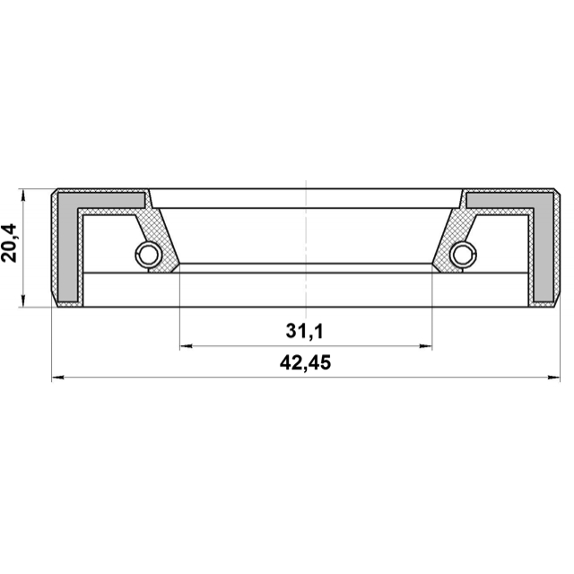 Сальник датчика фаз газораспределения 31.1x42.45x8.6x20.4 preview 2