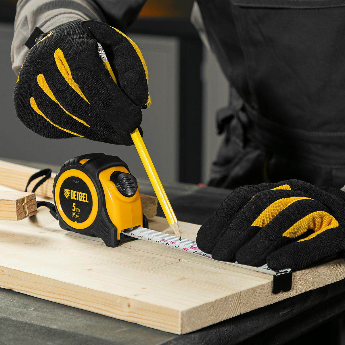 Рулетка 5м 25мм обрезиненный корпус, автм. фиксация DENZEL preview 8