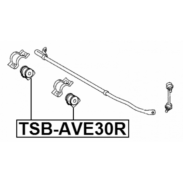 Втулка (сайлентблок) заднего стабилизатора FEBEST TSB-AVE30R preview 2