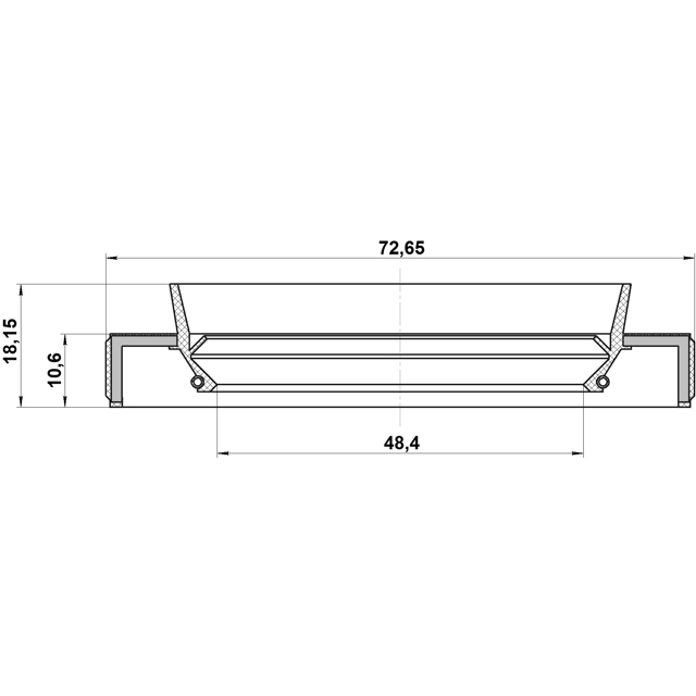 Сальник привода 50x72.5x10.6x18.2 preview 2