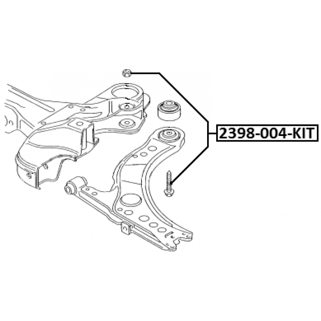 Болт крепления подвески ремкомплект AUDI A1 2011-2018 FEBEST 2398-004-KIT preview 2