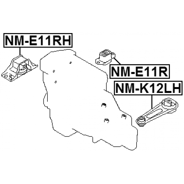 Опора двигателя правая FEBEST NM-E11RH preview 2