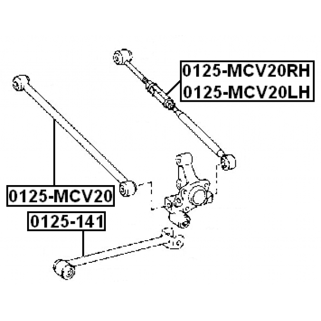Тяга задняя поперечная DAIHATSU ALTIS 1996-2001 FEBEST 0125-MCV20 preview 2 Тяга задняя поперечная DAIHATSU ALTIS 1996-2001 FEBEST 0125-MCV20 preview 2