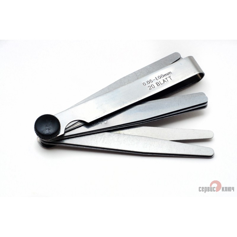 Щуп веерный 0,05-1,0мм 20листов блистер СЕРВИС КЛЮЧ preview 1