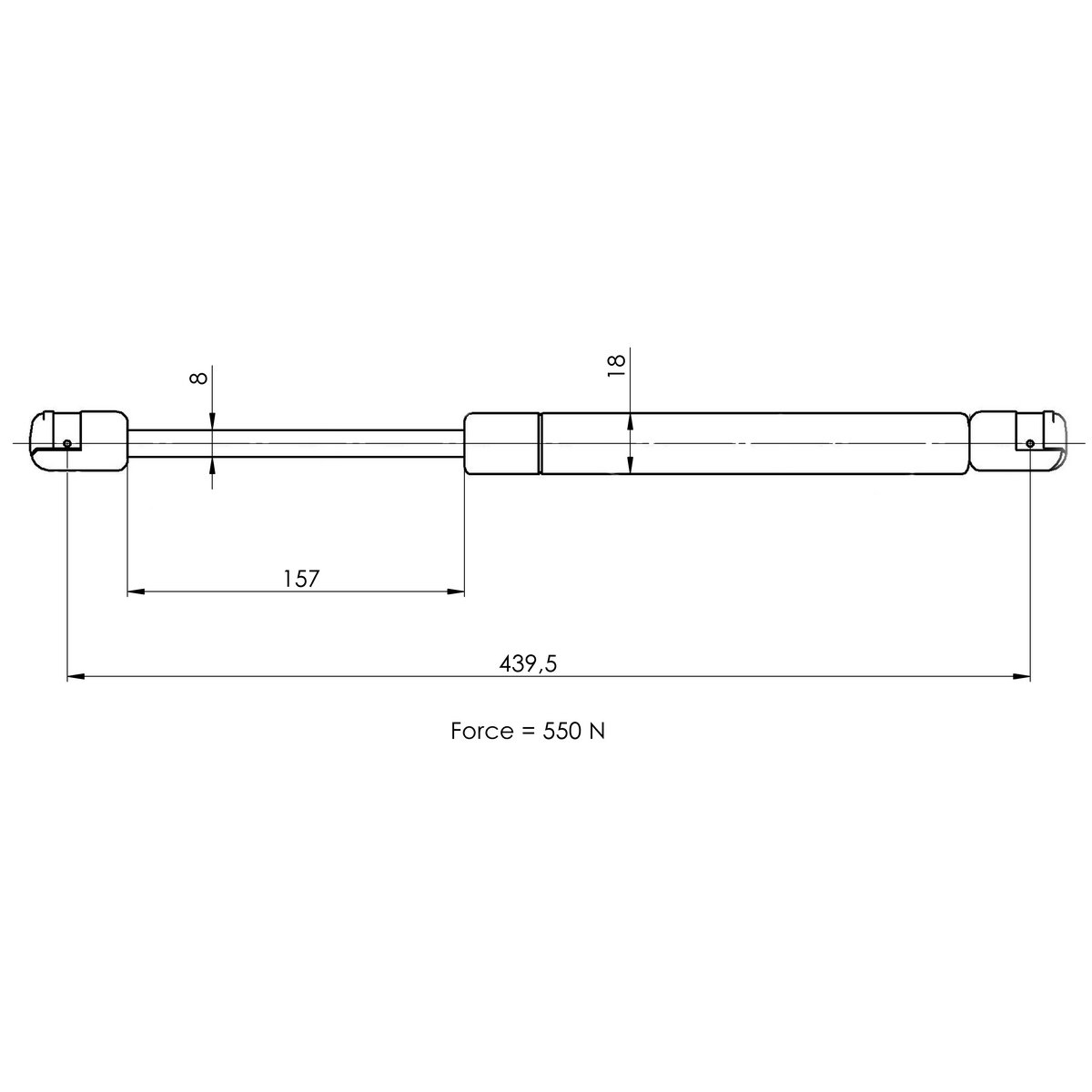 Газовый упор багажника TRIALLI GS 1812 preview 2