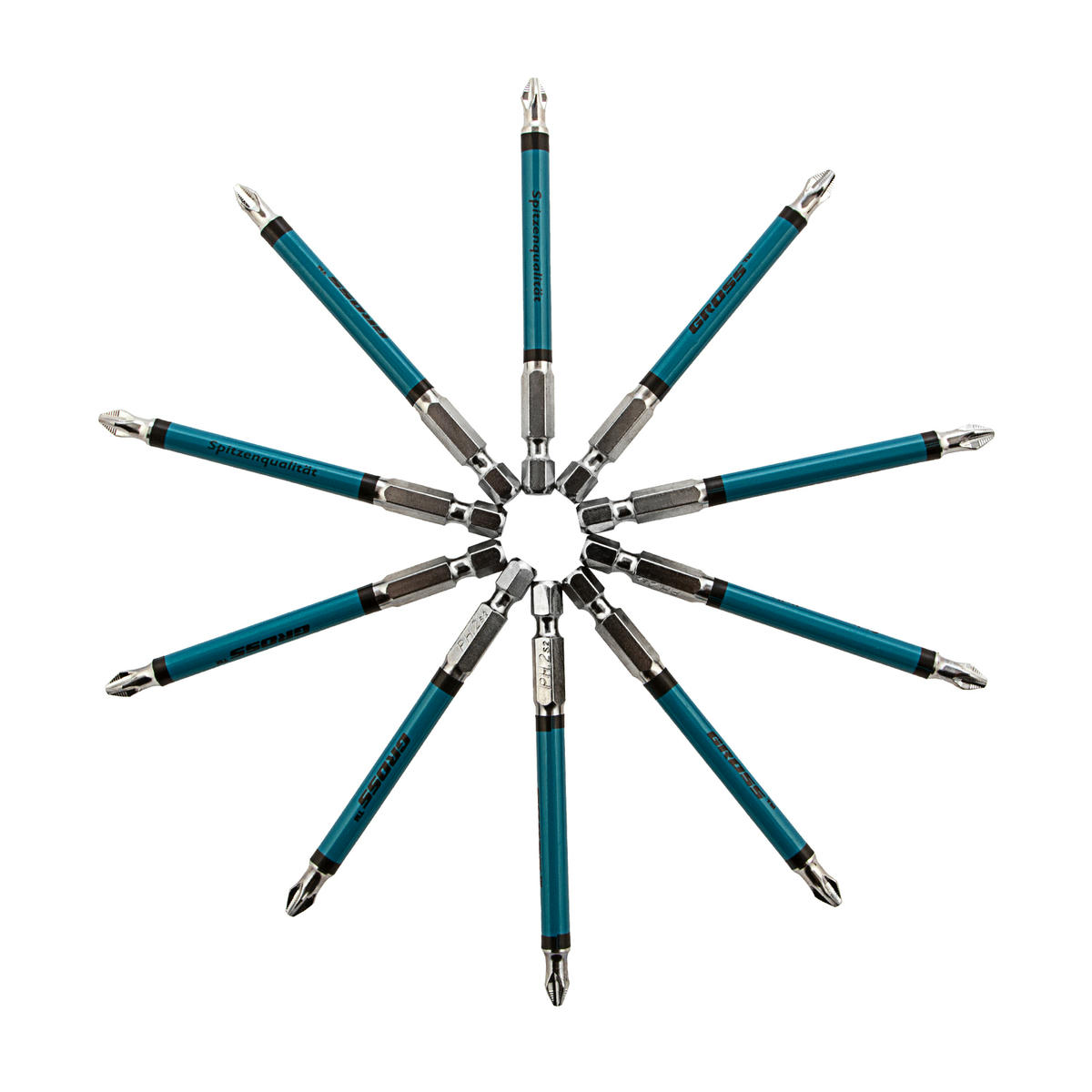 Набор бит PH2х90 сталь S2, (10шт) GROSS preview 3