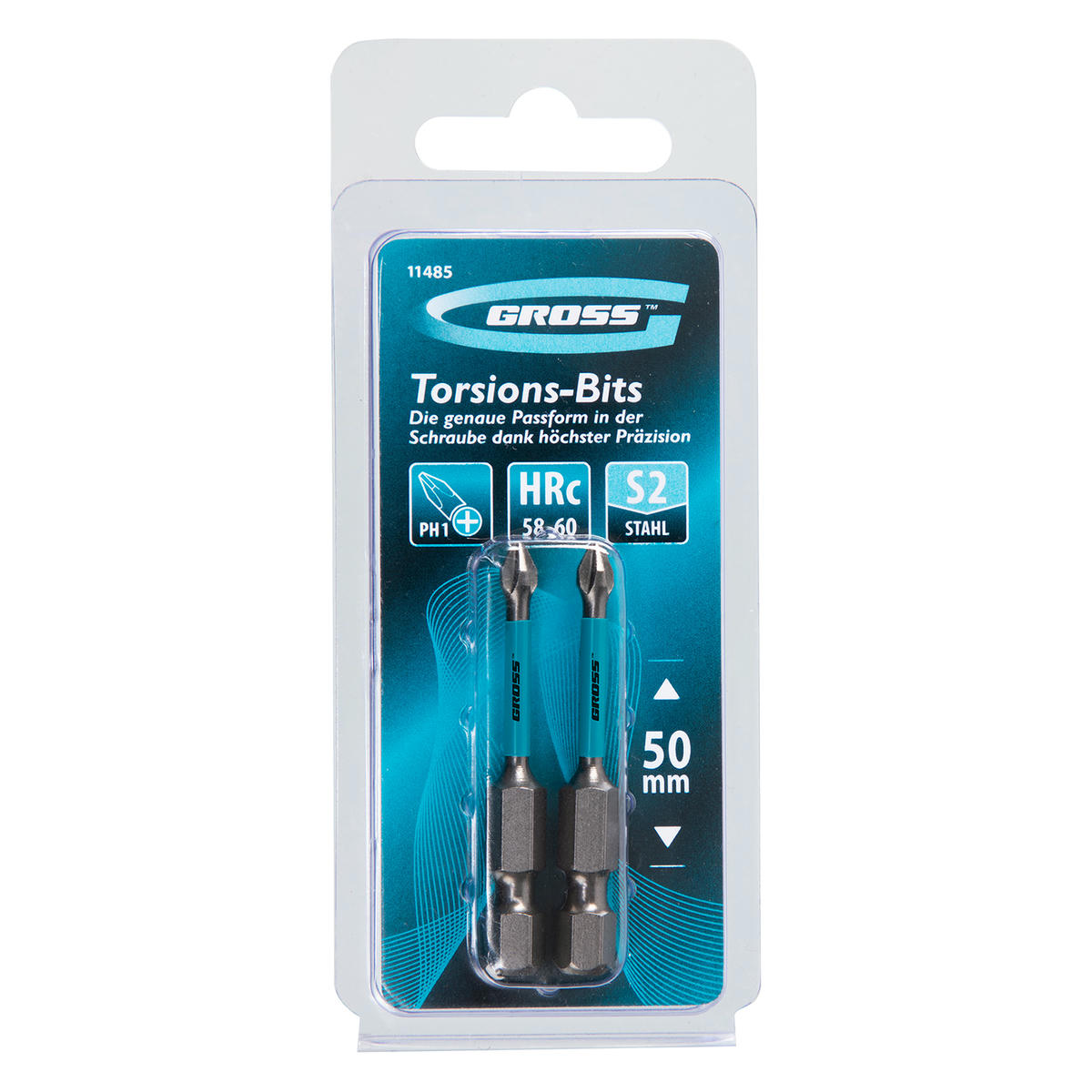Набор бит торсионных PH1х50, для ударных шуруповертов (2шт) GROSS preview 4