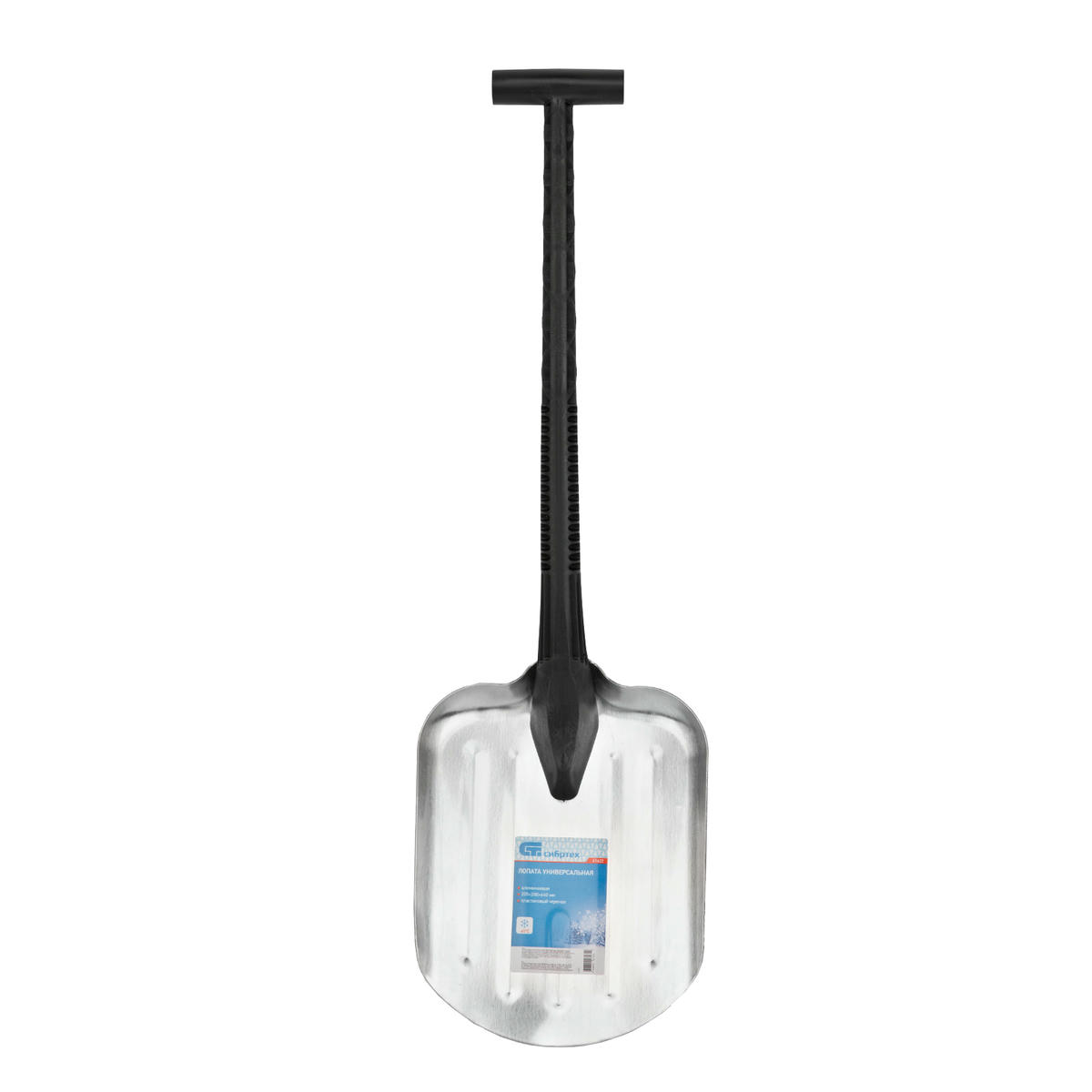 Лопата снеговая алюминиевая 205х280х640 черенок из пластика СИБРТЕХ preview 2
