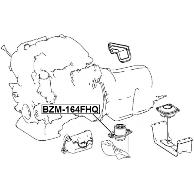 ПОДУШКА ДВИГАТЕЛЯ ПЕРЕДНЯЯ (ГИДРАВЛИЧЕСКАЯ) Original quality, шт preview 2