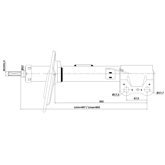 Амортизатор передний FEBEST 01110-006FR preview 2