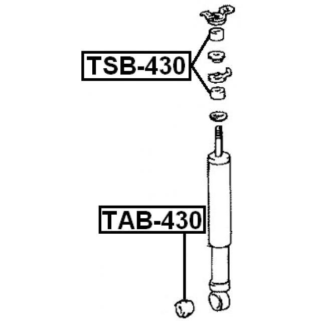 Сайлентблок амортизатора FEBEST TAB-430 preview 2