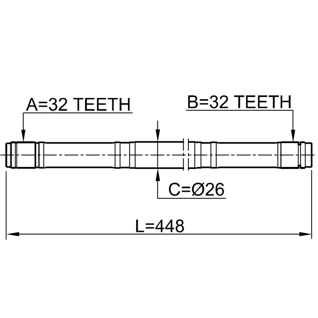 Полуось передняя правая FEBEST 0312-RD1RH preview 2