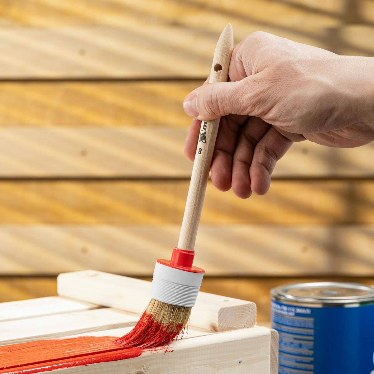 Кисть круглая № 8 (35 мм), натуральная щетина, деревянная ручка MATRIX preview 9