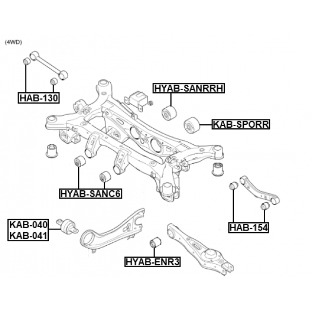 САЙЛЕНТБЛОК ЗАДНЕГО ПРОДОЛЬНОГО РЫЧАГА ПРАВЫЙ, шт preview 2