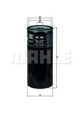 Фильтр масляный MAHLE OC 40 preview 1