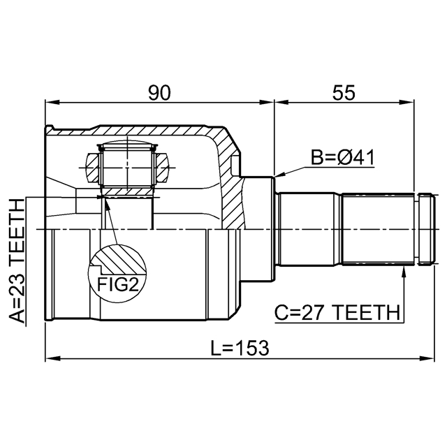 ШРУС внутренний FEBEST 1211-TUC20AT preview 2