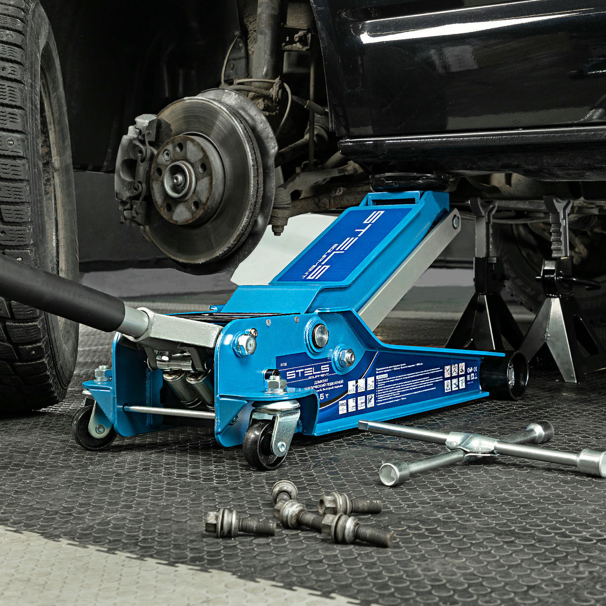 Домкрат подкатной гидравлический 3,5т 110-565мм проф быстр.подъем LOW PROFILE QUICK LIFT STELS preview 1