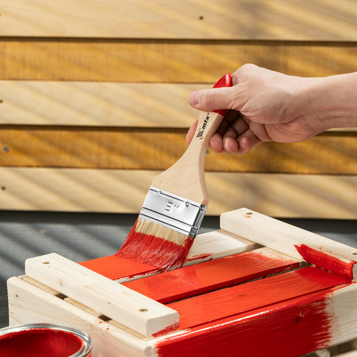 Кисть плоская "Стандарт" 3", натуральная щетина MATRIX preview 8