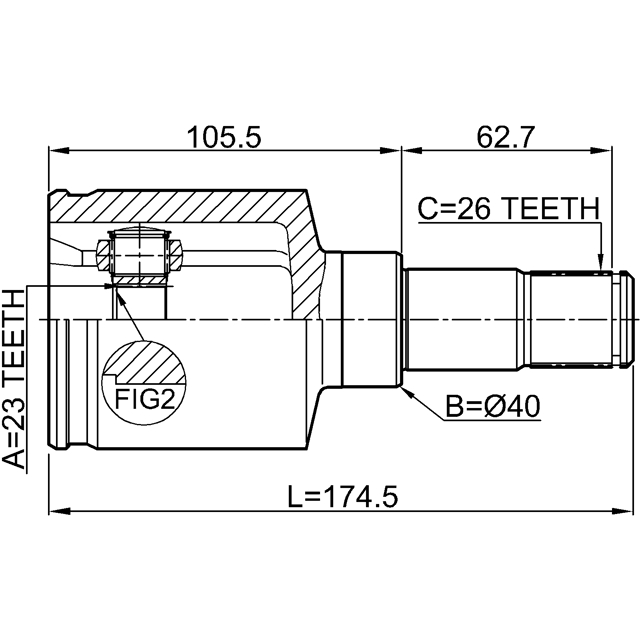 ШРУС внутренний FEBEST 2111-CB320ATLH preview 2
