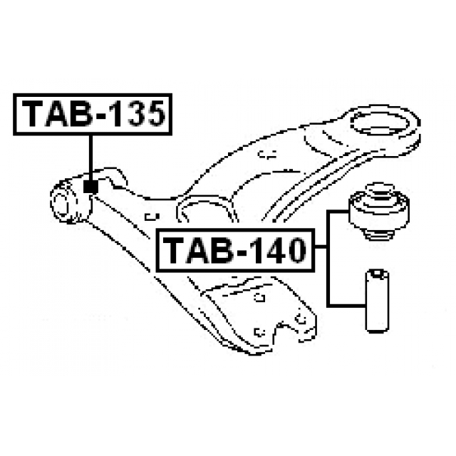 Сайлентблок передний подвески FEBEST TAB-140 preview 2