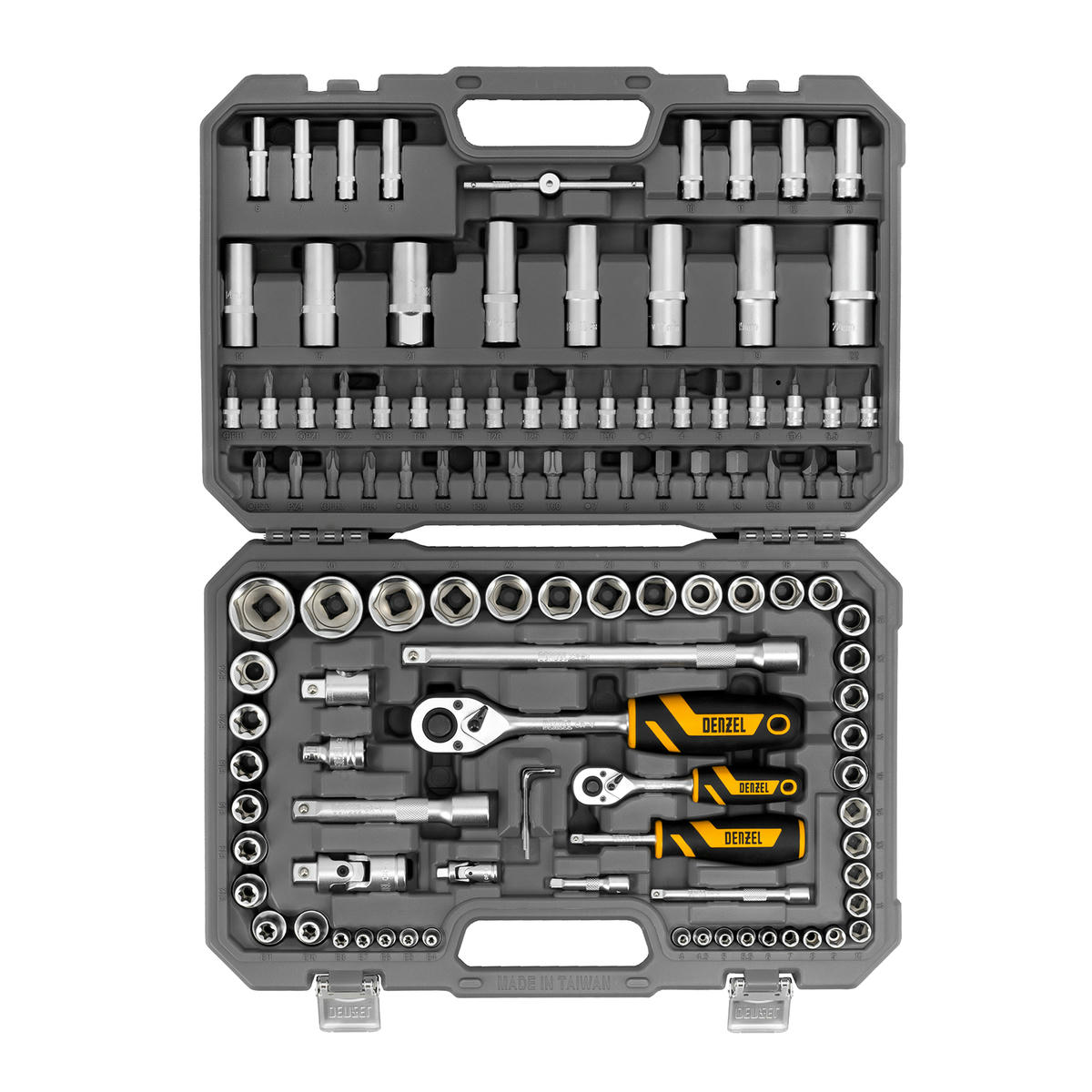 Набор инструмента 109 пред. 1/2", 1/4", CrV, S2 DENZEL preview 3