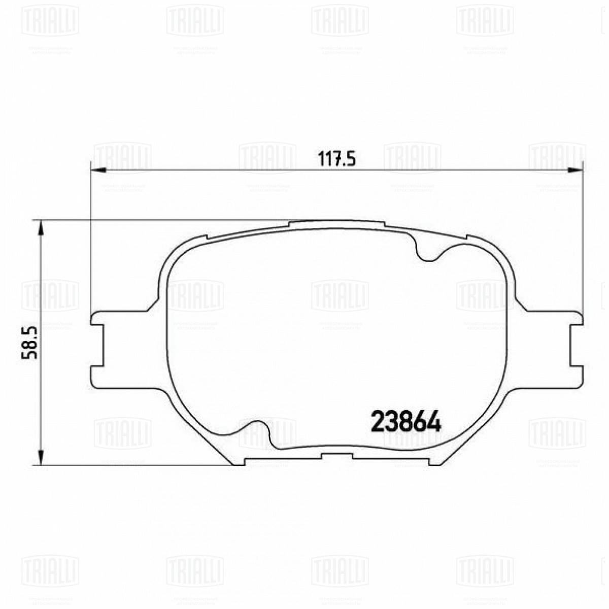 Колодки тормозные передние к-кт TRIALLI PF 4338 preview 4