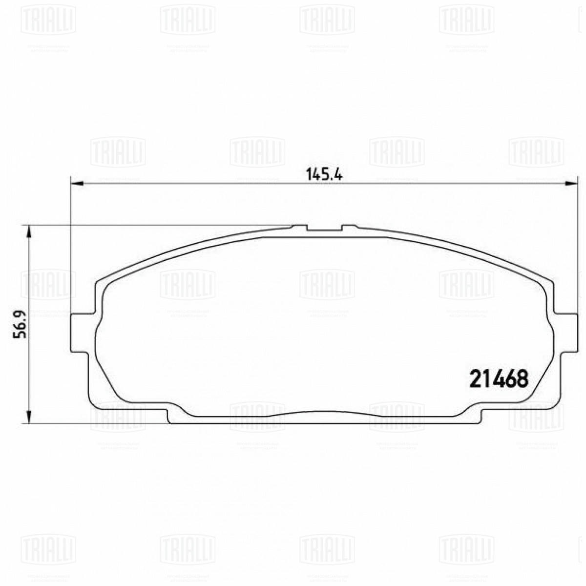 Колодки тормозные передние к-кт TRIALLI PF 4339 preview 4