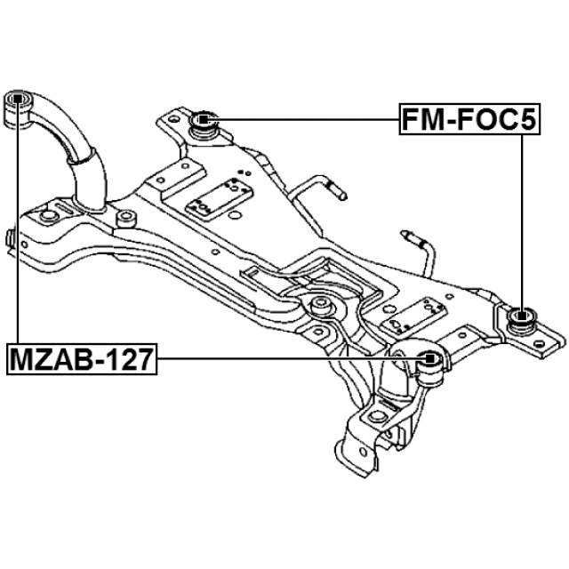 Сайлентблок FEBEST MZAB-127 preview 2
